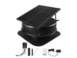 Ventilador Solar De 50w Para Telhado Com Controlo Remoto, Sensor De Humidade E Motor Sem Escovas Tekmaquinas