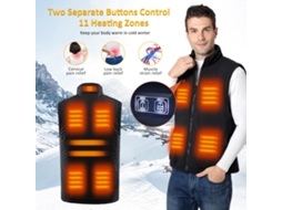 Business colete aquecido elétrico com 11 zonas, para homens e mulheres, inverno, com USB, jaqueta de roupas exterior | S/MARCA