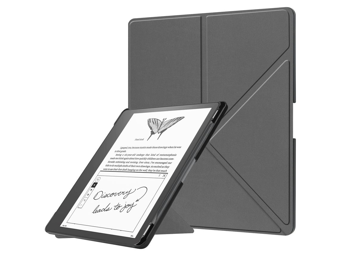 Capa Protetora Para E-reader Kindle Scribe, Microfibra Cinzento - Elysve