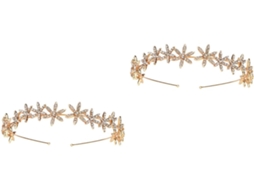 Tiara Elegante De Duas Peças Com Acessório Chique Para Casamento E Decoração De Cabelo Para Fotos.