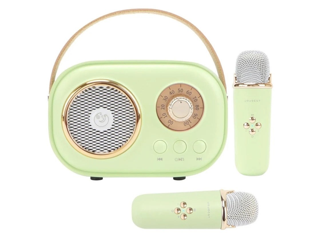 Mini Máquina De Karaokê Para Crianças Alto Falante Bluetooth Portátil Com 2 Microfones Sem Fio Brinquedos Para Presentes De Meninos E Yizhood