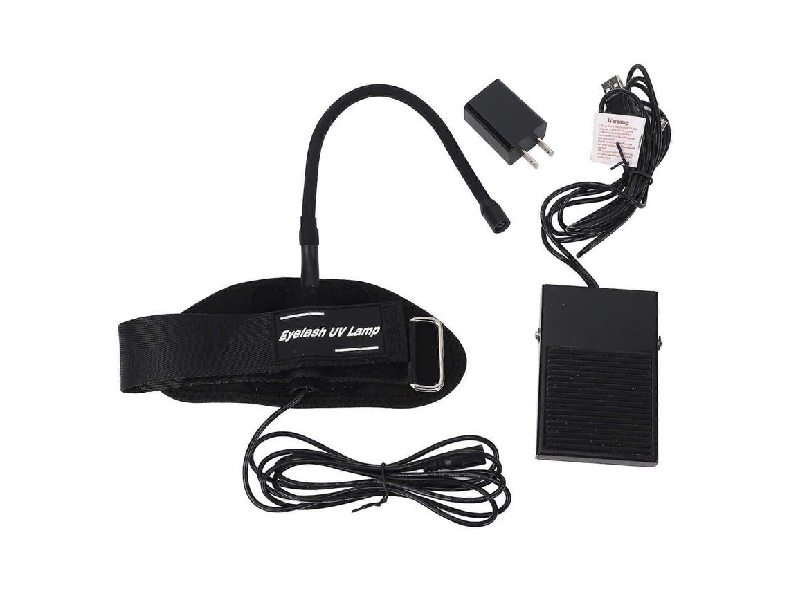 Lâmpada Uv Portátil de Pulso com Interruptor Pedal Silencioso para Cura Cola Unhas e Cílios. GOKOCO
