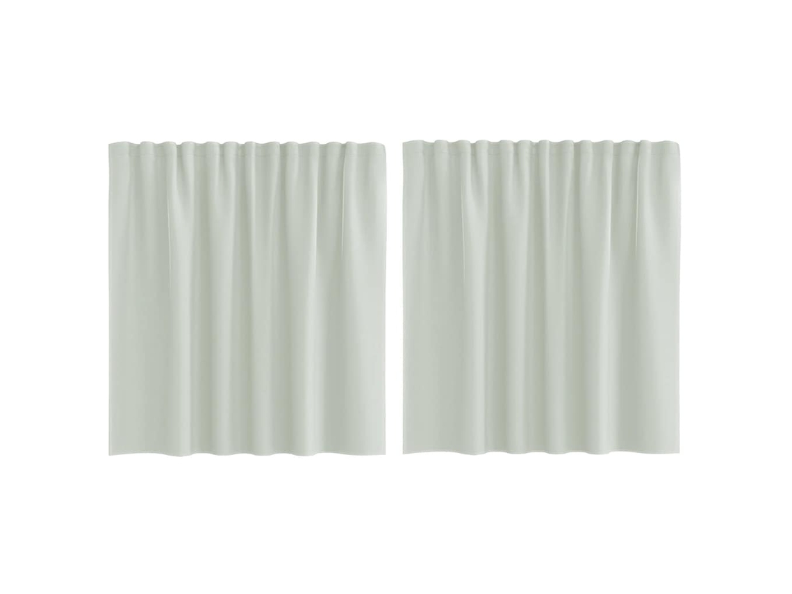 Cortinas de Voile com Bolsos para Varão 2 Pcs Cinzento claro MAISON EXCLUSIVE