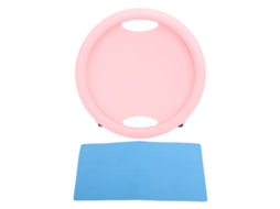 Laxiscreed Placa Abdominal Com 4 Rodas Giratórias 360° Para Exercícios E Reabilitação Em Rosa