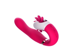 Vibrador para Lamber a Língua com Motor Duplo de 12 Velocidades e Rotação de 360 para Mulheres Vermelho YIZHOOD