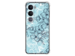 Capa Tumundosmartphone De Silicone Resistente A Impactos Para Vivo Y31 5g / Y21d Com Estampa Floral 3 Desenhos