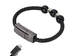 Cabo Pulseira de Couro LAXISCREED Carregamento Usb