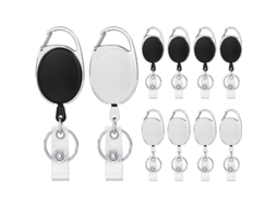 2026 10 Peças de Chaveiro Retrátil, Porta cartão com Clip Reel 2 em 1, Função de Corda de Nylon Esticável Até 70cm
