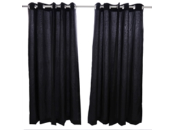 Cortinas Fio Slub (Tamanho 66''x90'', Imitação de Seda com Forro Completo)