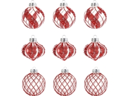 Conjunto De 9 Enfeites De Natal Transparentes | Enfeites Inquebráveis Para O Jantar Escolar