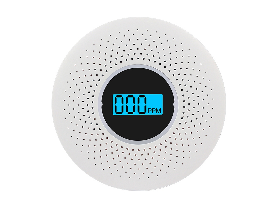 Detector de fumo e monóxido de carbono 2 em 1 STELASPLEN, com visor LCD