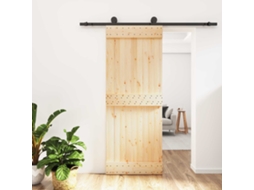 Vidaxl Porta Deslizante Natural E Preto 80 X 210 Cm