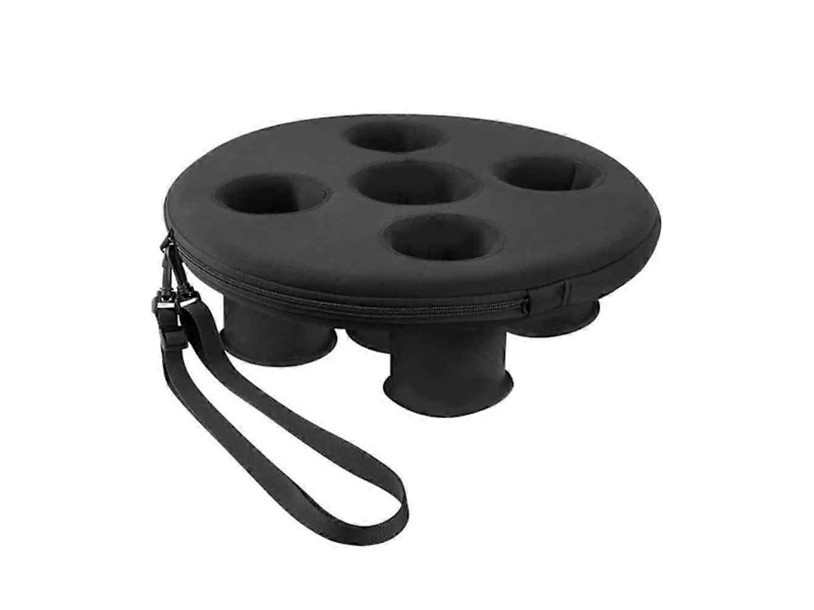 Suporte Flutuante Para Caneca De Piscina Com 5 Furos, Bandeja Flutuante Para Festas Na Piscina, Praia, Spa E Banheira De Hidromassagem.