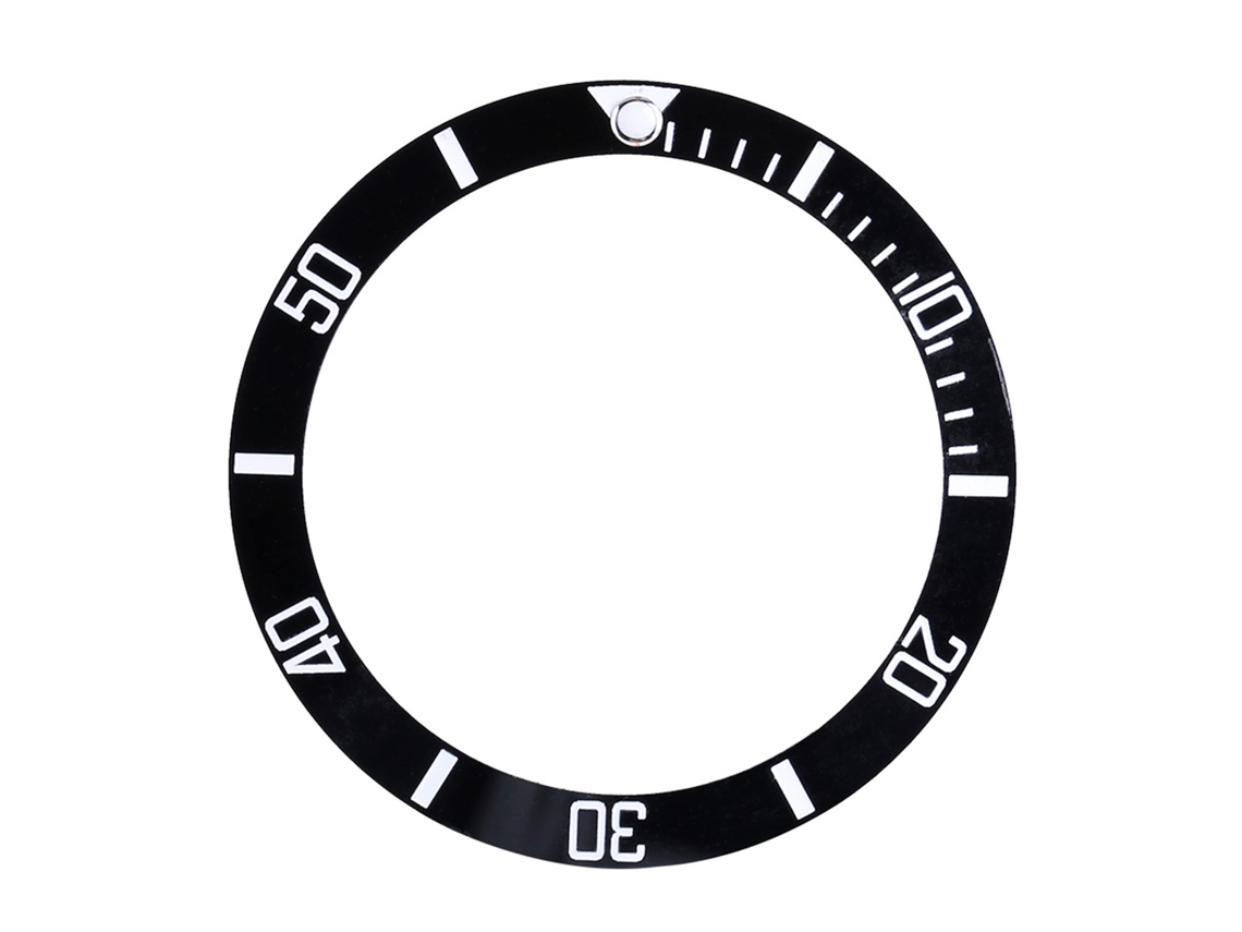 Inserta De Bisel Para Reloj Cerámica Reemplazo Piezas Loop Negro