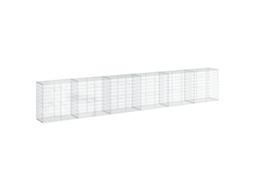 Gabion Basket, Gabion Baskets Vidaxl Prateado Ferro (600 X 50 X 100 Cm)