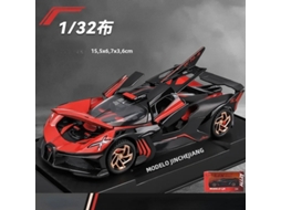 (vermelho) Bugatti Bolide, Modelo De Carro Esportivo Em Escala 1:32, Em Metal Fundido, Com Função De Fricção De Som E Luz.