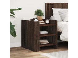 Vidaxl Mesa Cabeceira 45x50x50 Cm Derivados Madeira Carvalho Castanho
