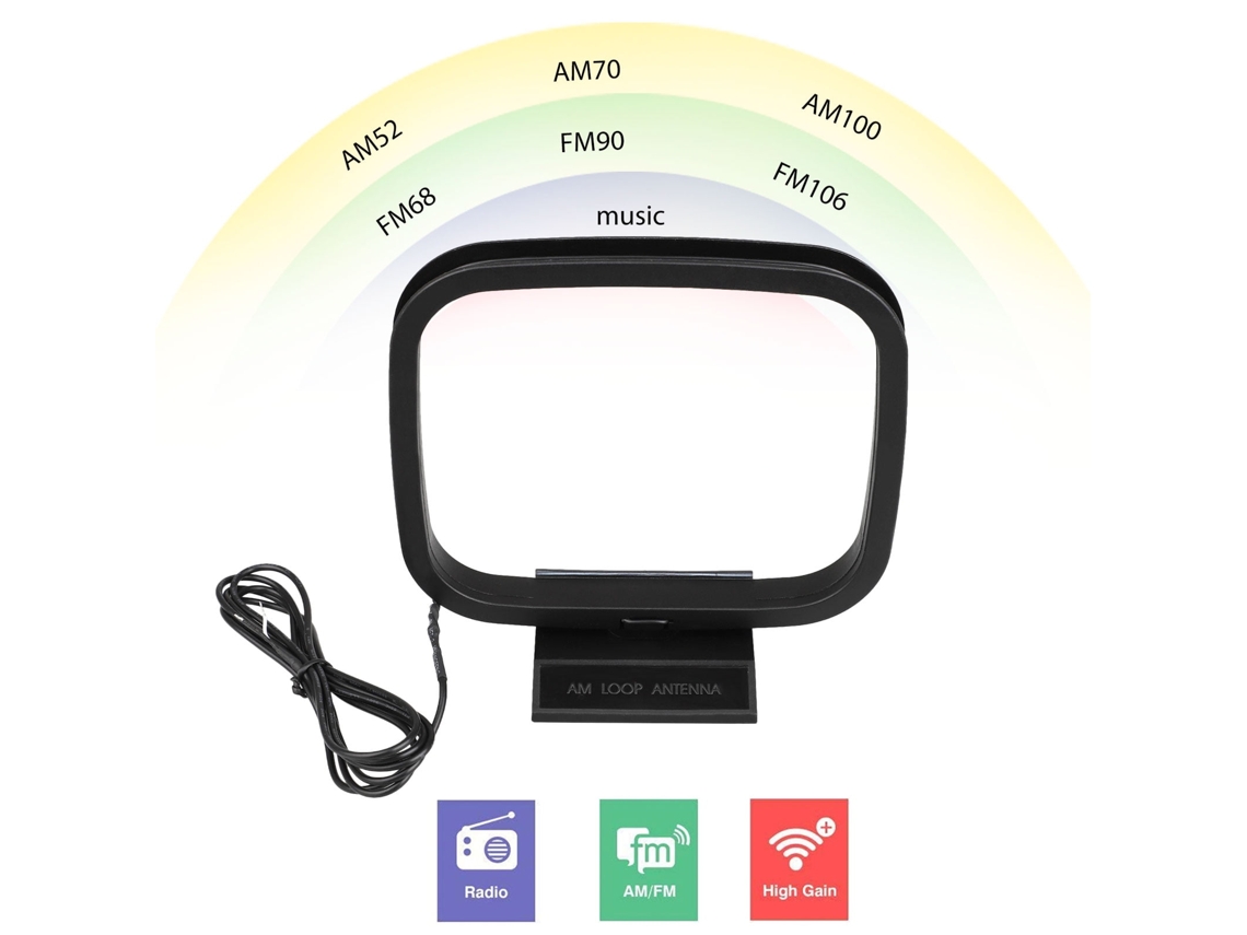 Antena De Loop Leve E Compacta, Fácil Instalação Para Melhor Recepção De Sinal Am, Ajustável Para Uso Interno Passivo