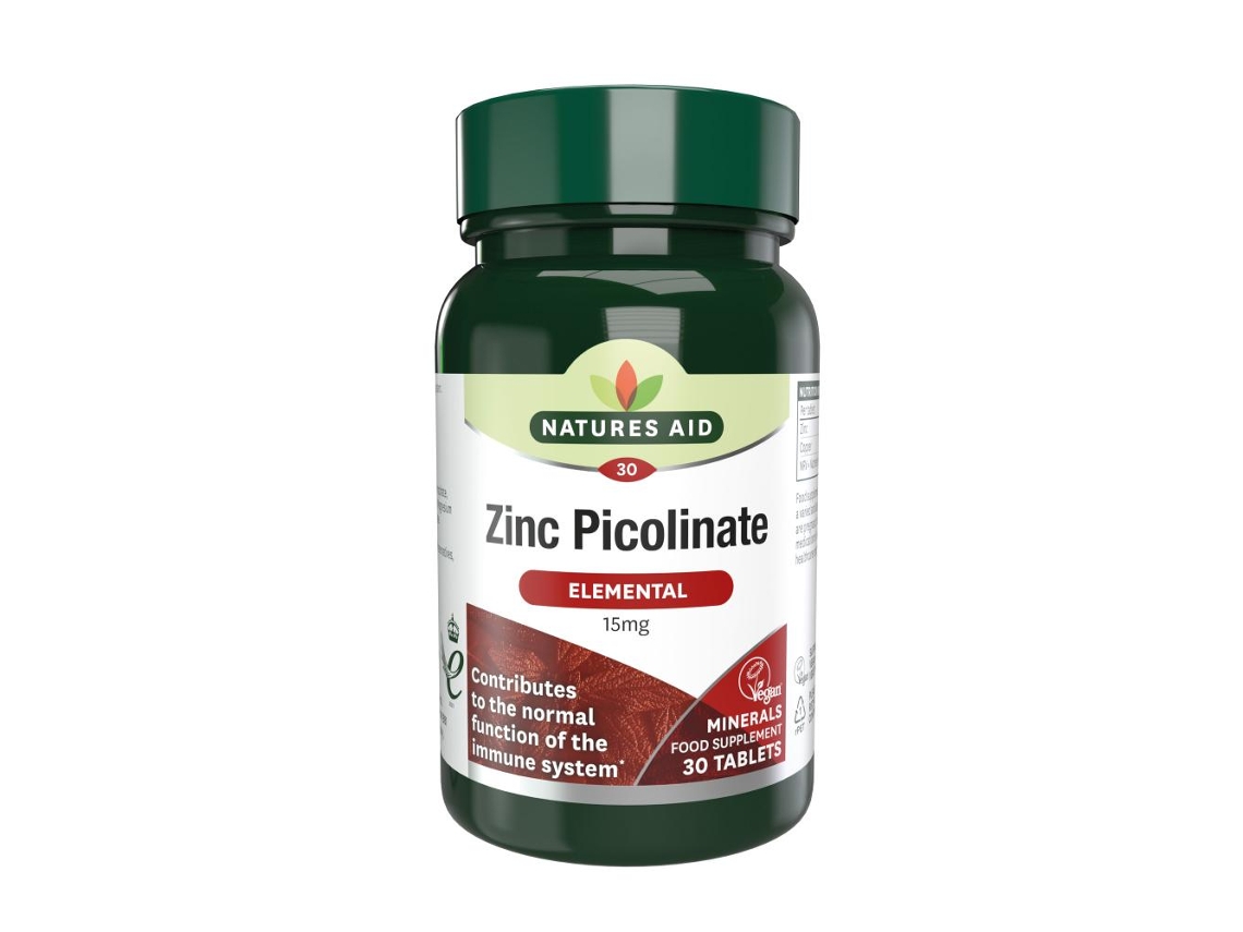 Natures Aid Zinc Picolinate 15mg Elemental 30's