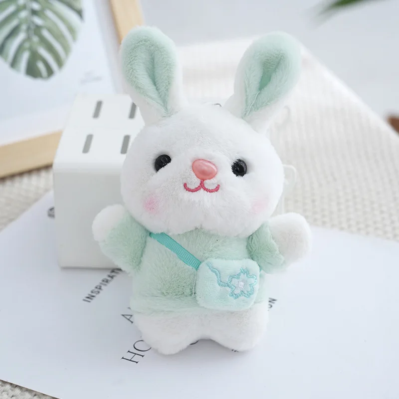 Lindo Chaveiro/pingente de Mochila em Forma de Coelho de Pelúcia MDUG (verde)