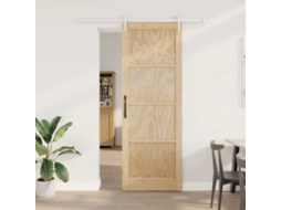Vidaxl Porta Deslizante Orkdal Natural E Branco 83 X 232 Cm