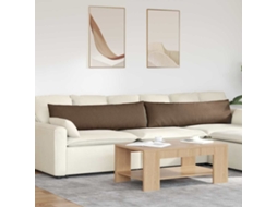 Vidaxl Travesseiros De Sofá 2 Pcs Castanho 145 X 40 Cm Tecido