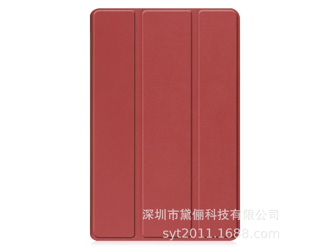 Capa Dobrável Em Três Partes/capa Planavermelho Vinho Lenovo Tab P12 2023 12,7 Polegadas Yunzii