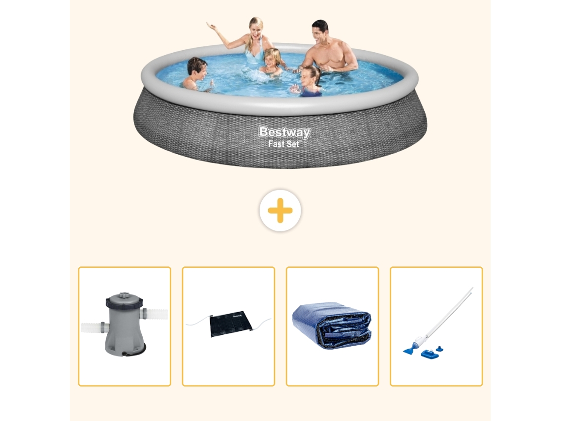 Bestway Piscina Bestway Fast Set Redonda - 396x84 Cm - 5-peças S252