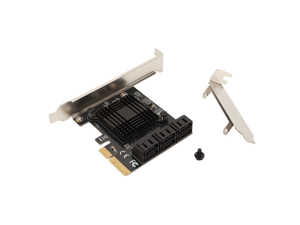 Cartão De Expansão Pci E Para Sata 3.0 6 Portas Adaptador Pci Express 6gbps
