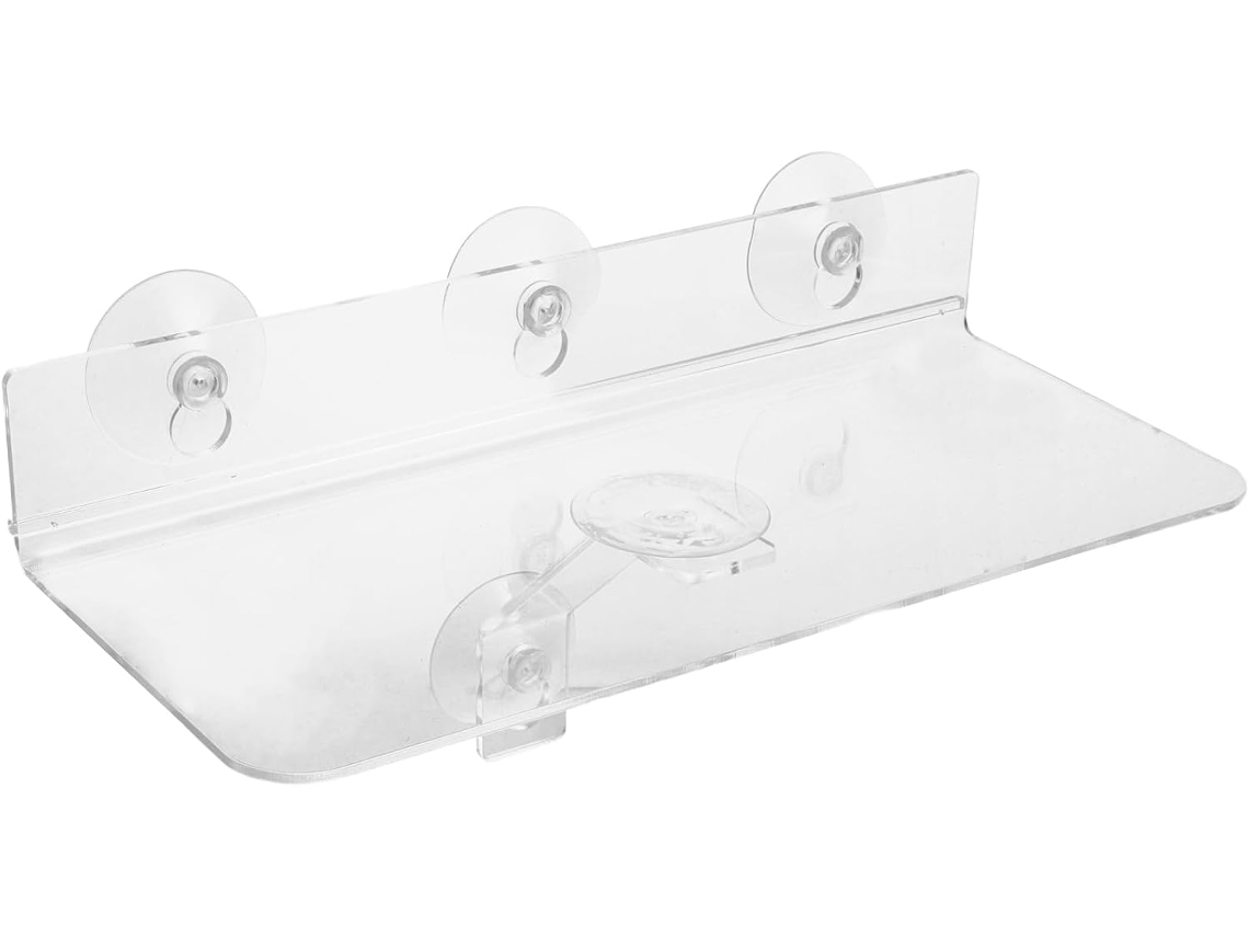 Prateleira de Janela Inoomp para Plantas de Interior, Prateleira Flutuante de Acrílico com Ventosas, 30x13x5cm, Bandeja CHABERLU