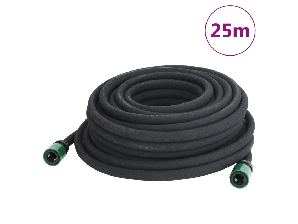 Mangueira Para Rega Gota A Gota De Jardim 25 M Borracha Preto DKD HOME DECOR