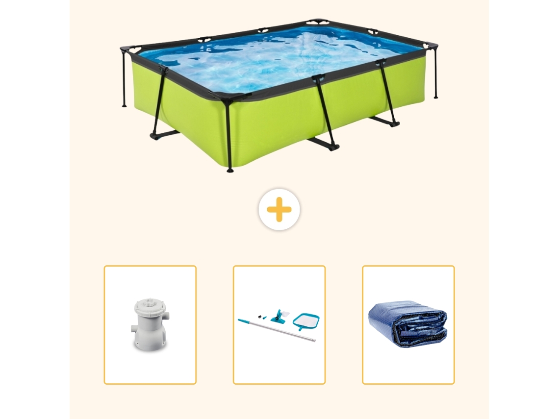 Piscina Exit Retangular 300x200x65 Cm 4 peças Scb81 EXIT TOYS