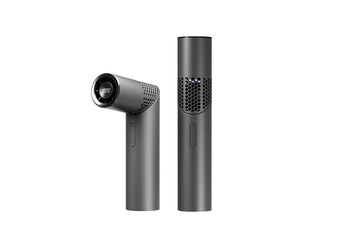 Ventoinha Turbo Portátil, 199 Níveis, Bateria 3000mah, Bolso, Campismo E Escritório, Cinzento