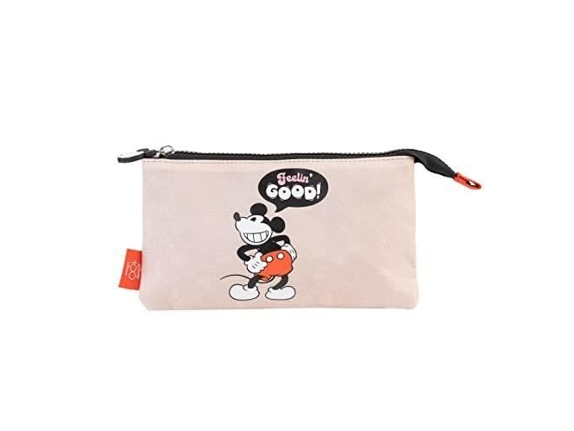 Mochila escolar ERIK Mickey Group com 3 compartimentos sintéticos e zíper