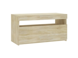 Tv Cabinet, Tv Cabinets Vidaxl Marrom Madeira Processada (n/a)