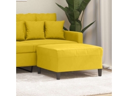Vidaxl Apoio De Pés 70x55x41 Cm Veludo Amarelo