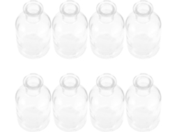 Conjunto De 8 Vasinhos De Vidro Transparente De 125 Ml, Mini Vasos Decorativos Para Hidroponia...