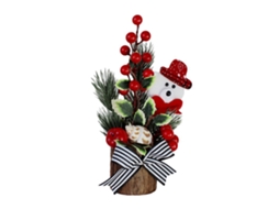 Mini Pinheiro de Natal Pequeno para Mesa com Bagas Vermelhas S/MARCA