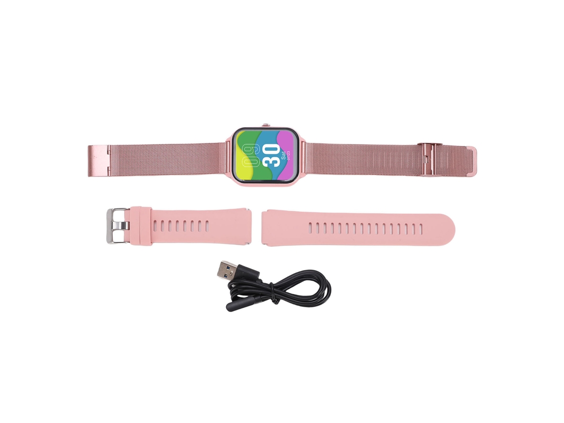 Relógio com Pulseira de Malha Rosa EOOCOO