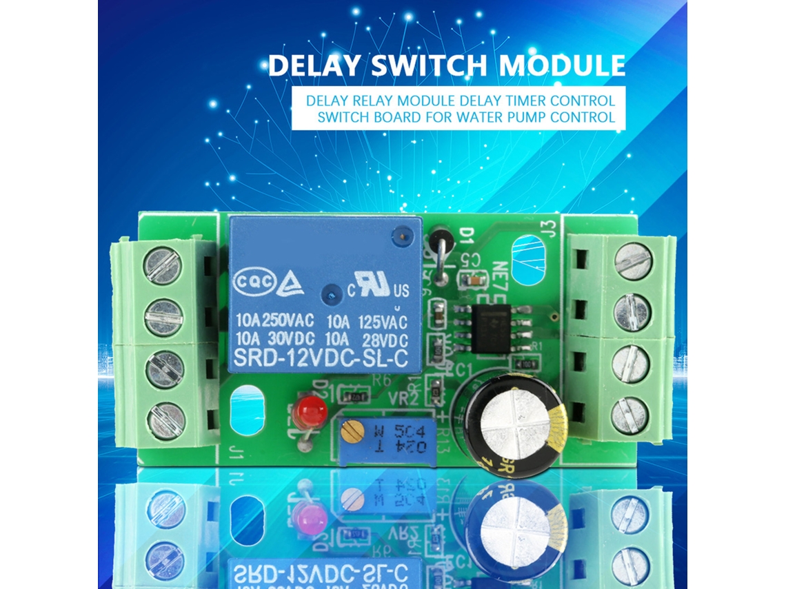 Módulo Relé Atraso Controle Timer Chave Acesso