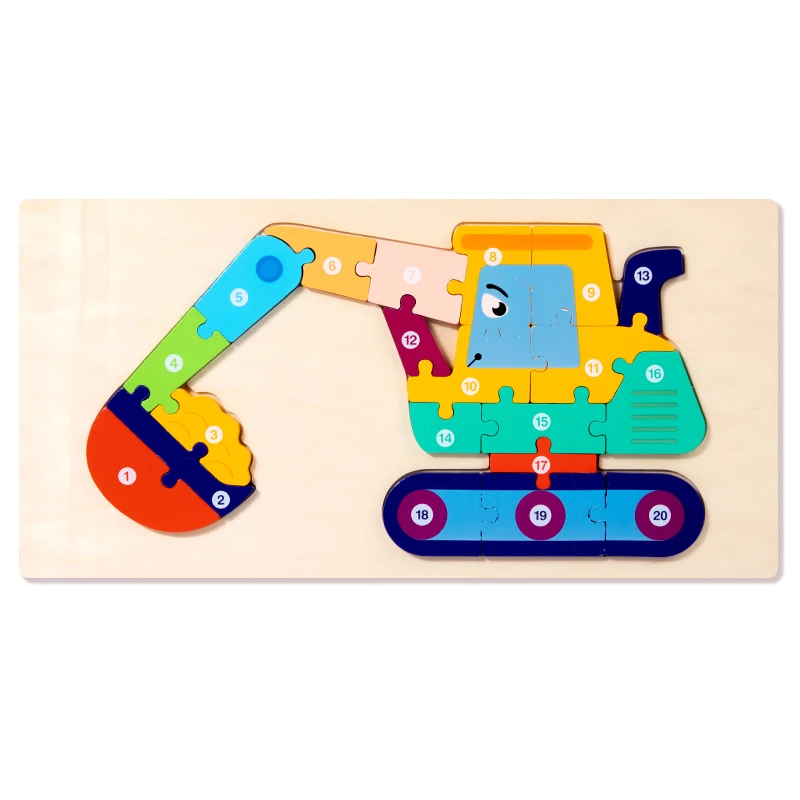 Quebra-cabeça De Carro 3d De Madeira, Ajuda A Desenvolver A Coordenação Motora, Um Brinquedo Educativo Para Crianças.