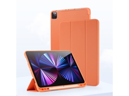 Capa Para Ipad Air 13 Com Suporte Antimpressões Digitais, À Prova De Queda E Choque Laranja Tangerina Sfushos (2024/2025)