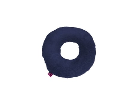 Almofada Sanitizada Anti-Decúbito com Furo e Forma Redonda, Azul Marinho 44X11 cm UBIOTEX