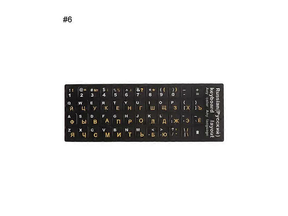 Adesivos De Teclado Com Letras Russas, Adesivos De Teclado De Pvc Fosco Para Laptop, Desktop, Notebook Everley891