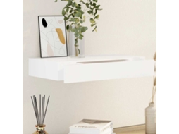 Prateleira De Parede C/ 1 Gaveta Para Livros/dvd Mdf Branco