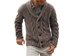 2026 chaqueta de Punto para Hombre Mystdiy Con Cuello Clásico, Diseño Holgado, Manga Larga, para Otoño e Invierno, Cómoda Y Anti arrugas