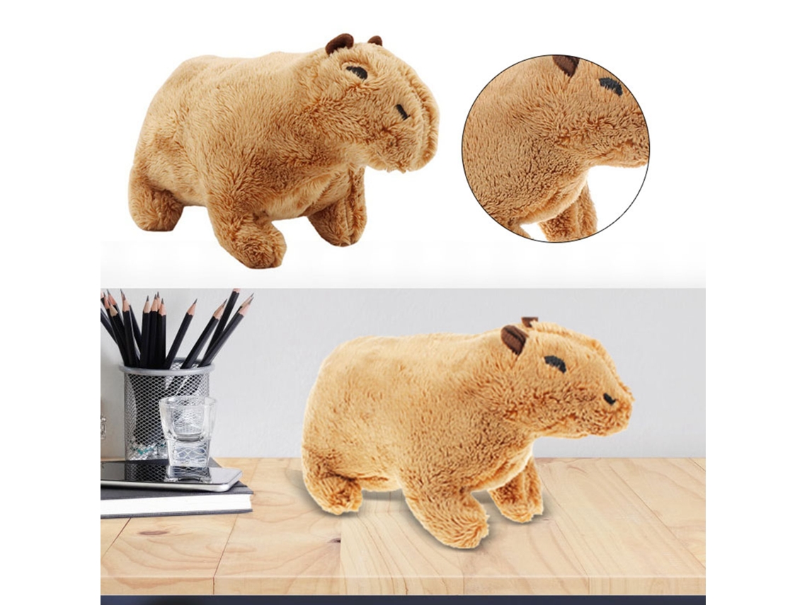 Primerox pelúcia de Capivara Fofa e Macia Brinquedo de Pelúcia Animal Simulado para Crianças Decoração Casa