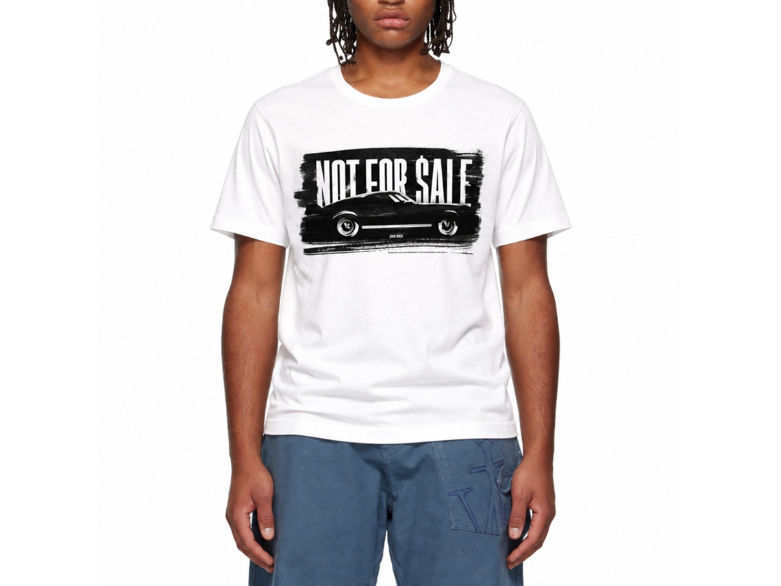 Rockinstone John Wick Not For Sale White Adult T-shirt Size:l