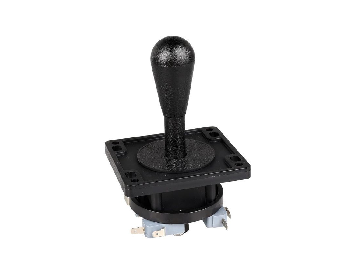 Joystick De Arcade Estilo Americano Com Interruptor De 2 Pinos Preto, 8 Vias Operativo Elíptico Para Reguladores De Madeira E Metal