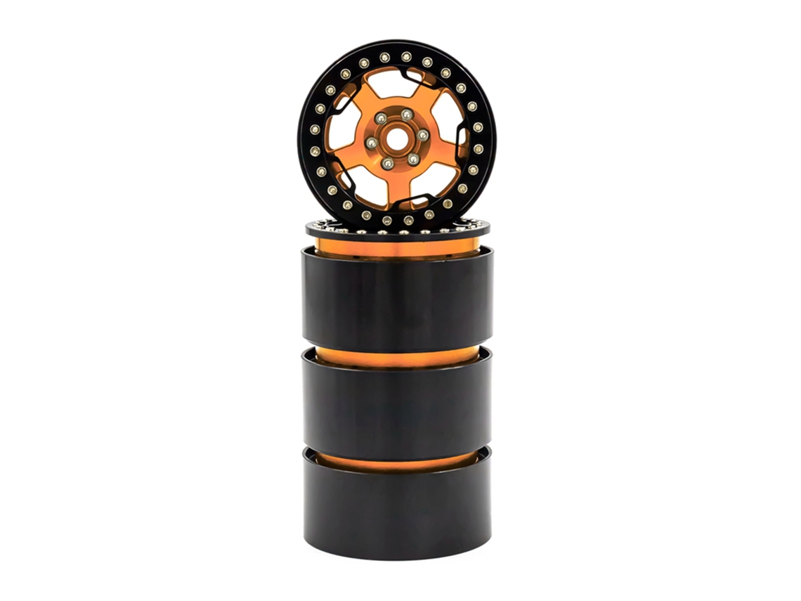 Jante De Liga De Alumínio Beadlock 2.2in Para Carros Rc 1/10 1/8 Trx4 90046 90047 Rr10 Conjunto De 4